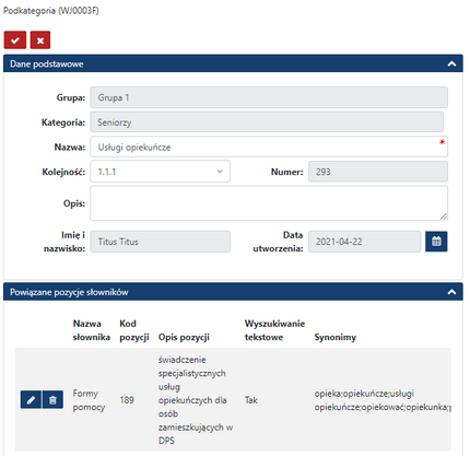 Formatka podkategoria