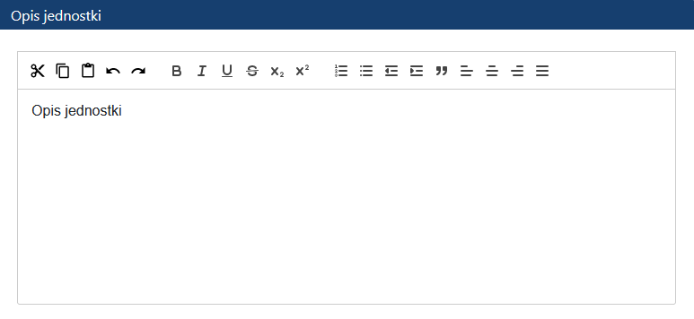 opis jednostki
