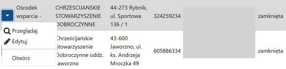 Otwieranie jednostki